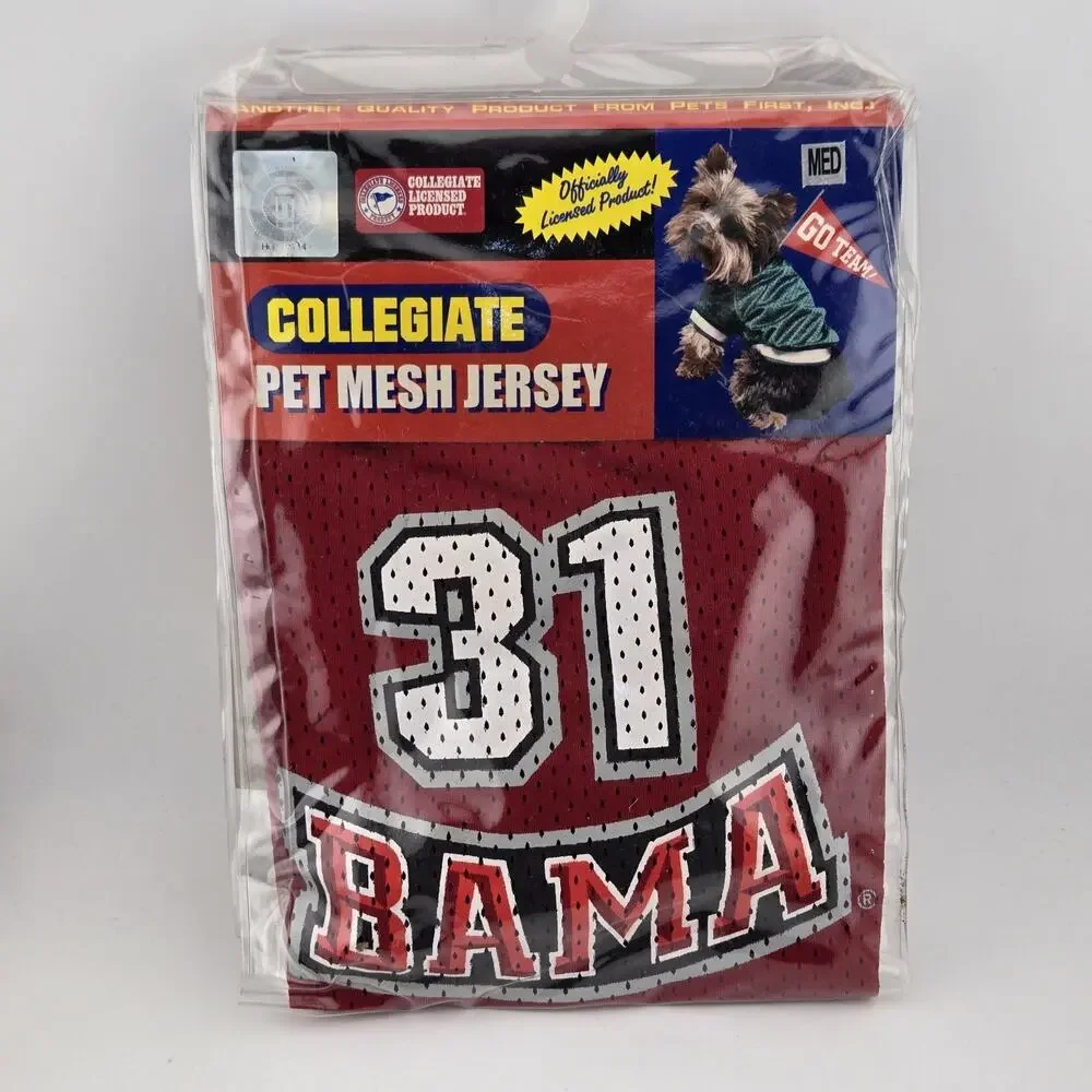 Alabama Crimson Tide Mesh Dog Jersey Bama #31 Size Medium Pets First New